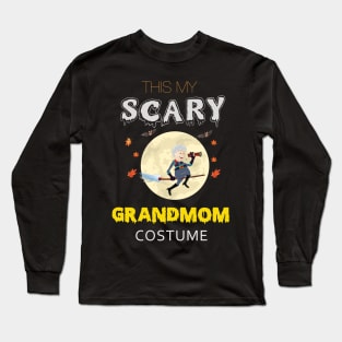 This Is My Scary Orange Pumpkin Halloween GrandMoM Custome Long Sleeve T-Shirt